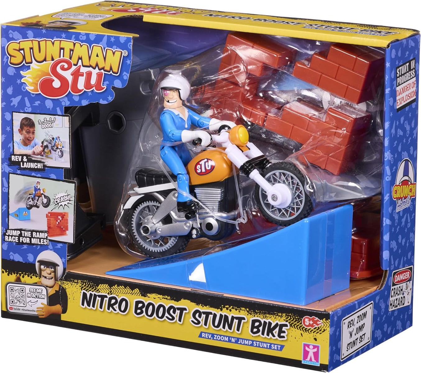 Buy Stuntman Stu Nitro Boost Stunt Bike with Launch Ramp | Yallatoys.com