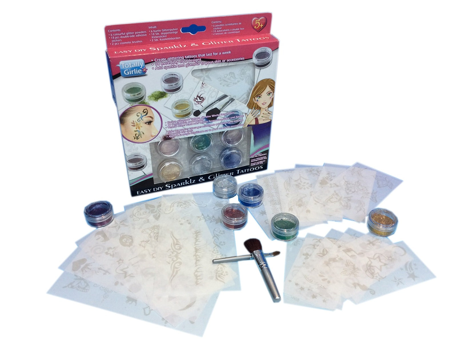 Buy Totally Girlie Easy Diy Sparklz & Glitter Tattoos | Yallatoys.com