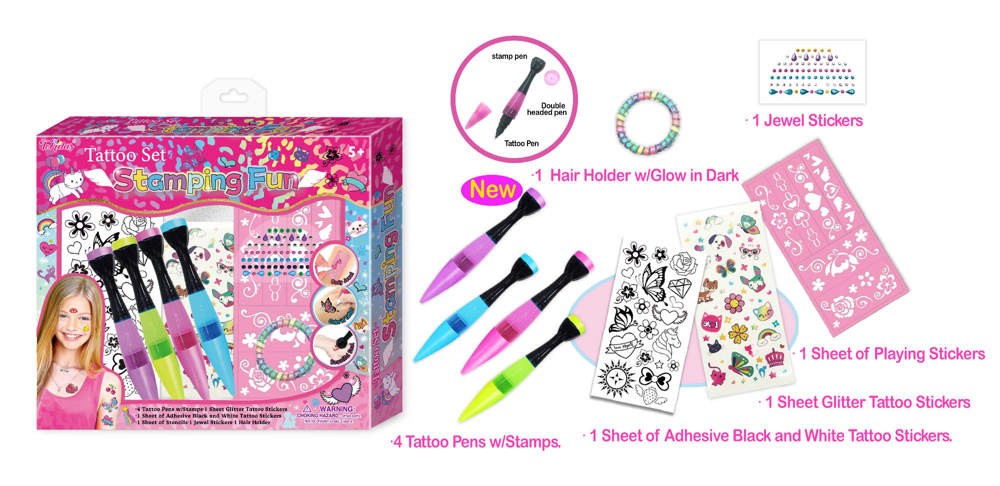 Buy Tokidas Stamping Fun Tattoo Set | Yallatoys.com