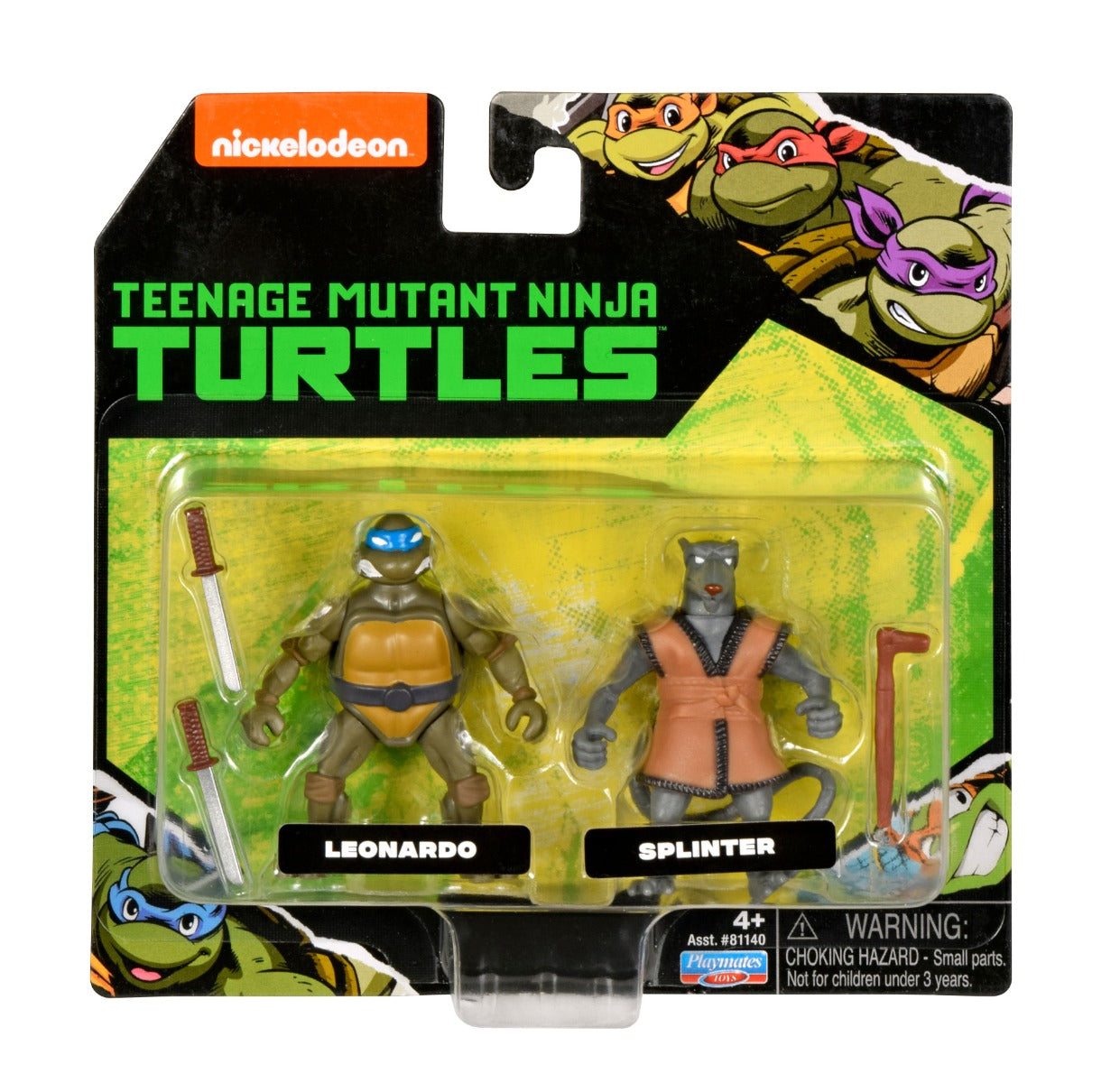 Buy Teenage Mutant Ninja Turtles Classic 4inch Mini Figures 2pcs Pack (Sold Separately Subject to Availability) | Yallatoys.com