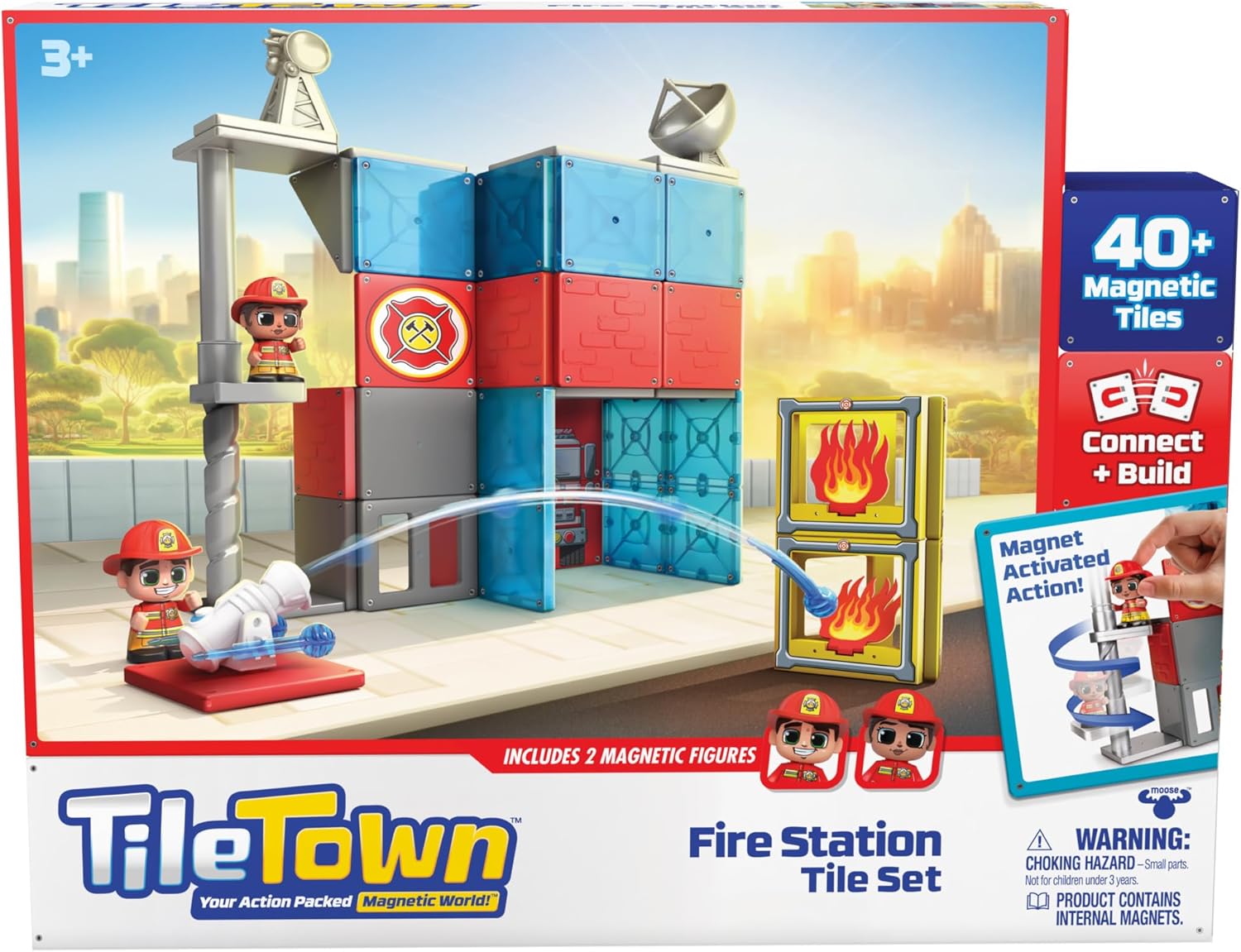 Buy Tile Town Fire Station Tile Set 40pcs | Yallatoys.com